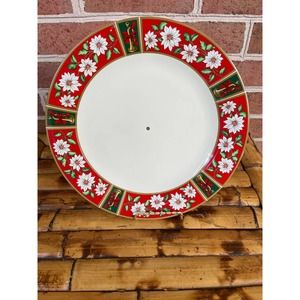 Charlton Hall Kobe Classic Traditions Christmas Tidbit Serving Plate No Handle